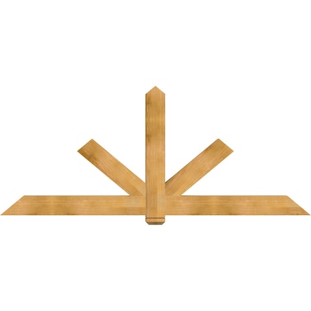 Ekena Millwork Kennewick Rough Sawn Timber Gable Bracket, Western Red Cedar, 96"W x 40"H x 4"D x 6"F, 10/12 Pitch GBW096X40X0406KEN00RWR